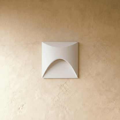 Minimalist Metal Recessed Stair Light Curved Cutout LED Back