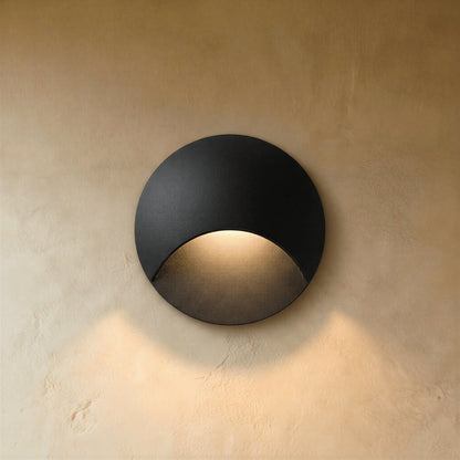 Minimalist Metal Recessed Stair Light Curved Cutout LED Detail