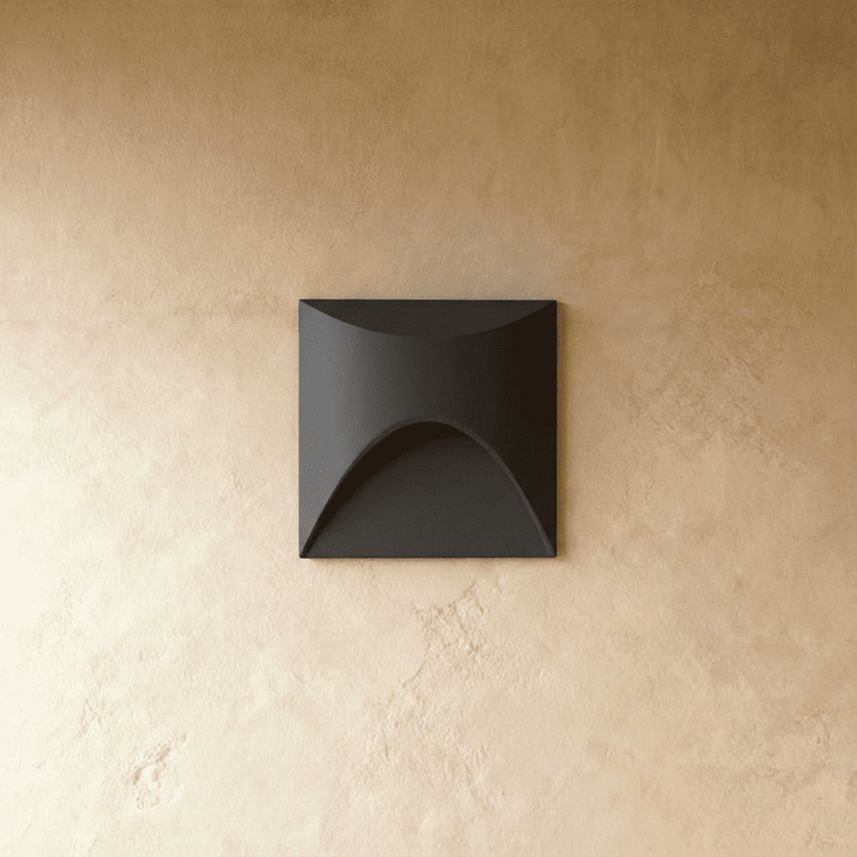 Minimalist Metal Recessed Stair Light Curved Cutout LED Lifestyle