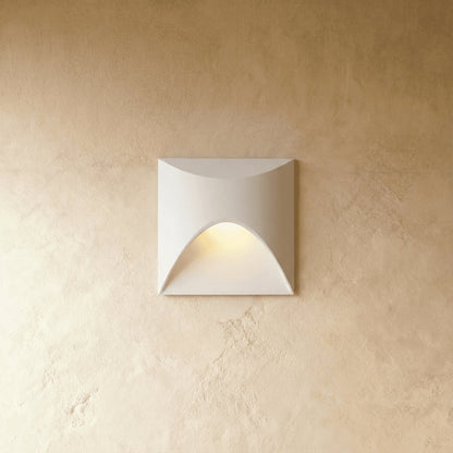 Minimalist Metal Recessed Stair Light Curved Cutout LED Side