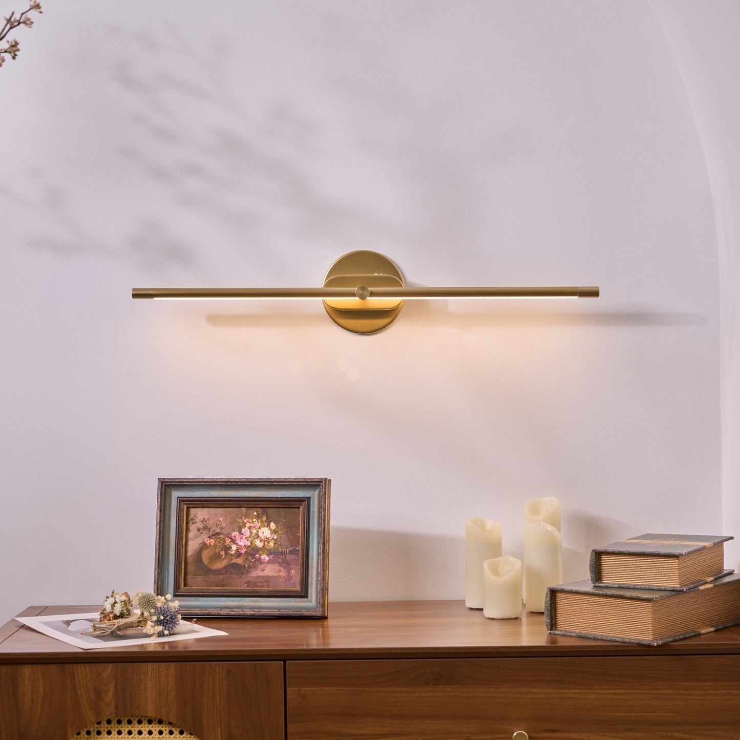 Minimalist Metal Wall Lamp Rechargeable Pivoting Back