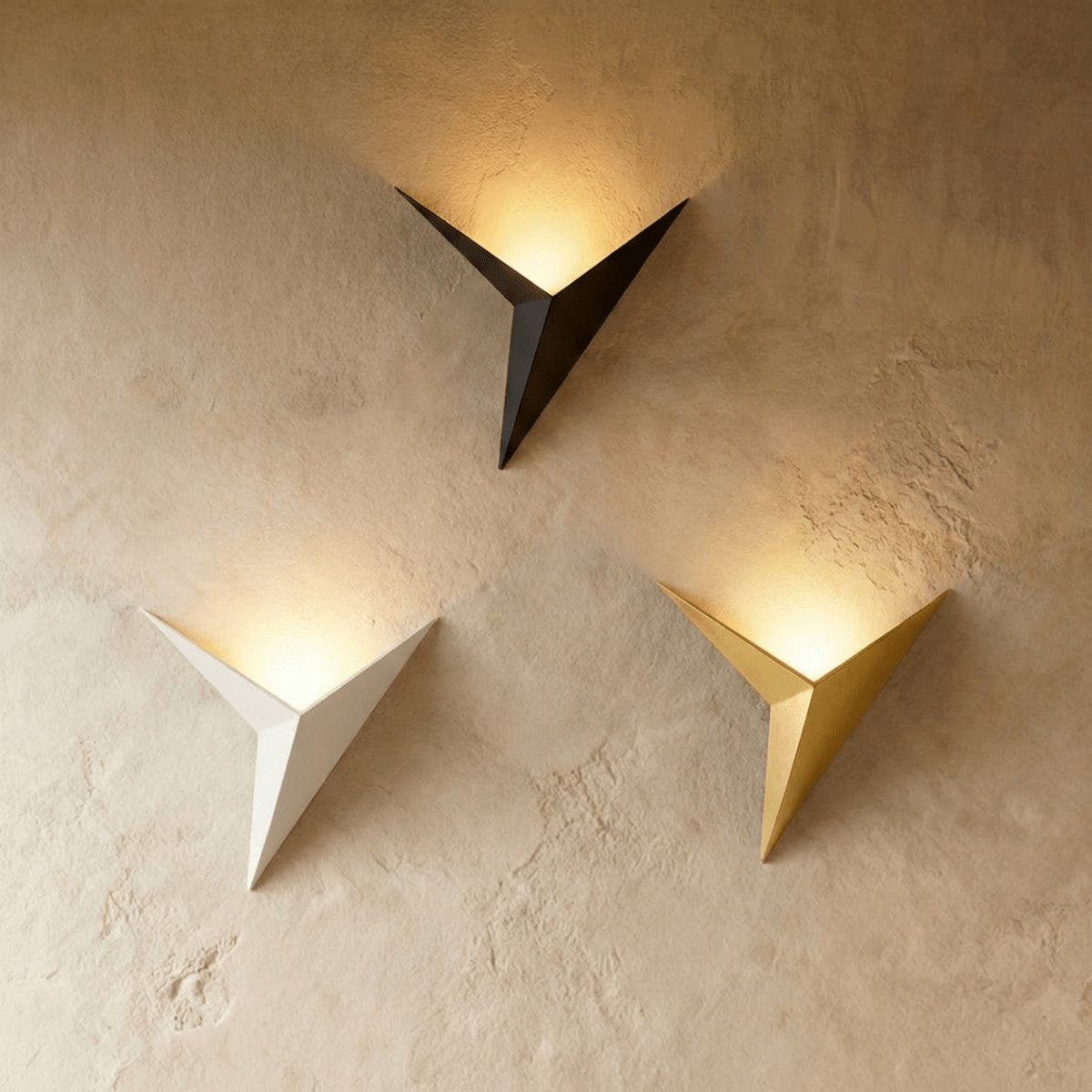 Minimalist Metal Wall Lamp Three Point Star Back