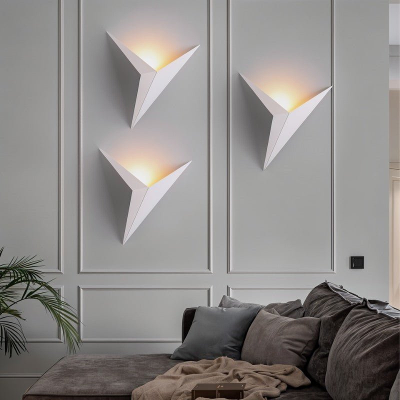 Minimalist Metal Wall Lamp Three Point Star Lifestyle