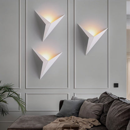 Minimalist Metal Wall Lamp Three Point Star Lifestyle