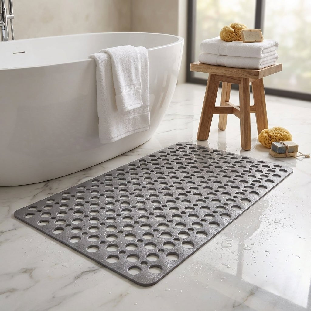 Minimalist Suction Shower Mat Bubble Hole Safety Floor Hero