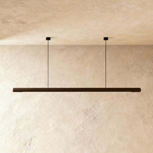 Minimalist Wood Pendant Light Tapered Bar LED Hero
