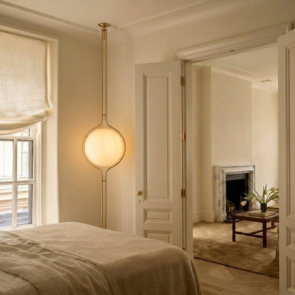 Modern Acrylic Globe Floor to Ceiling Lamp Alternate