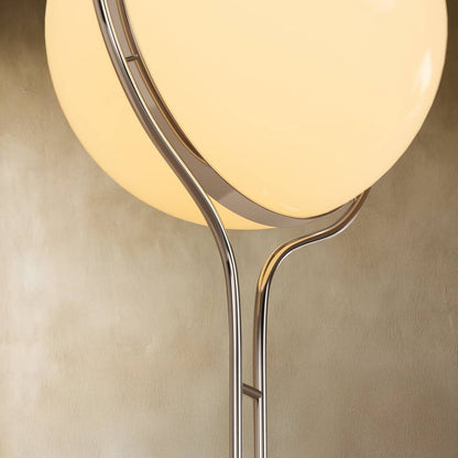 Modern Acrylic Globe Floor to Ceiling Lamp Close Up