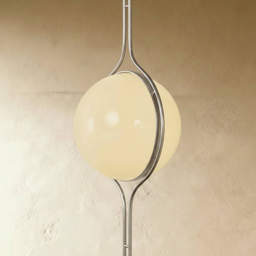 Modern Acrylic Globe Floor to Ceiling Lamp Detail