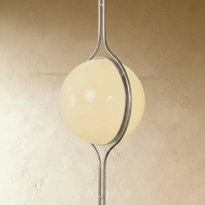 Modern Acrylic Globe Floor to Ceiling Lamp Detail