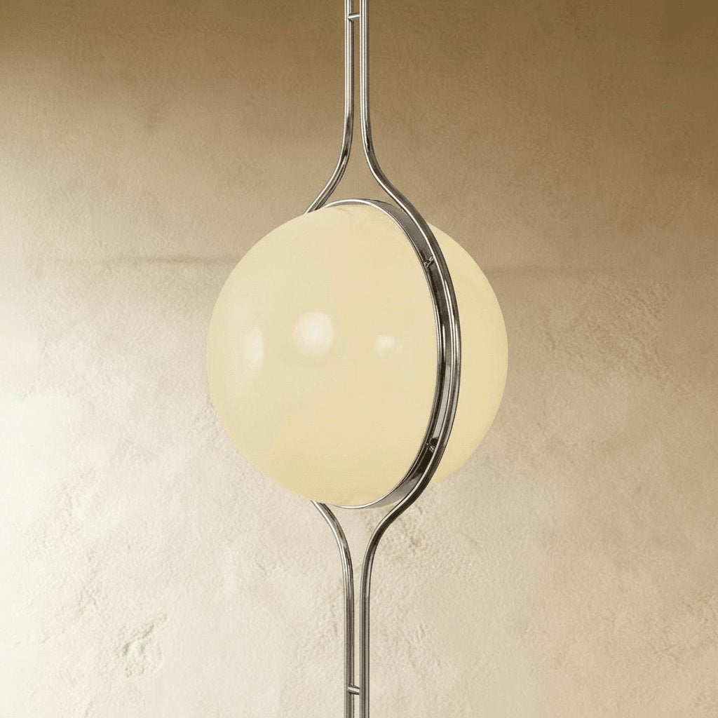 Modern Acrylic Globe Floor to Ceiling Lamp Full