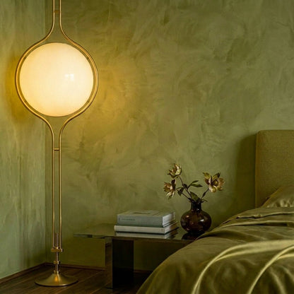 Modern Acrylic Globe Floor to Ceiling Lamp View 11