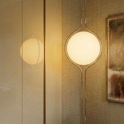 Modern Acrylic Globe Floor to Ceiling Lamp View 15
