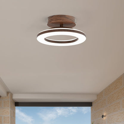 Modern Acrylic Ring LED Ceiling Light Round Back