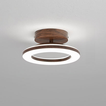 Modern Acrylic Ring LED Ceiling Light Round Front