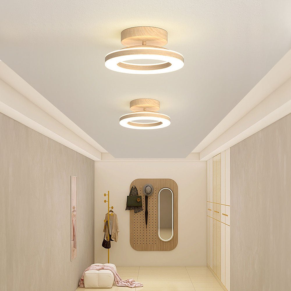 Modern Acrylic Ring LED Ceiling Light Round Full