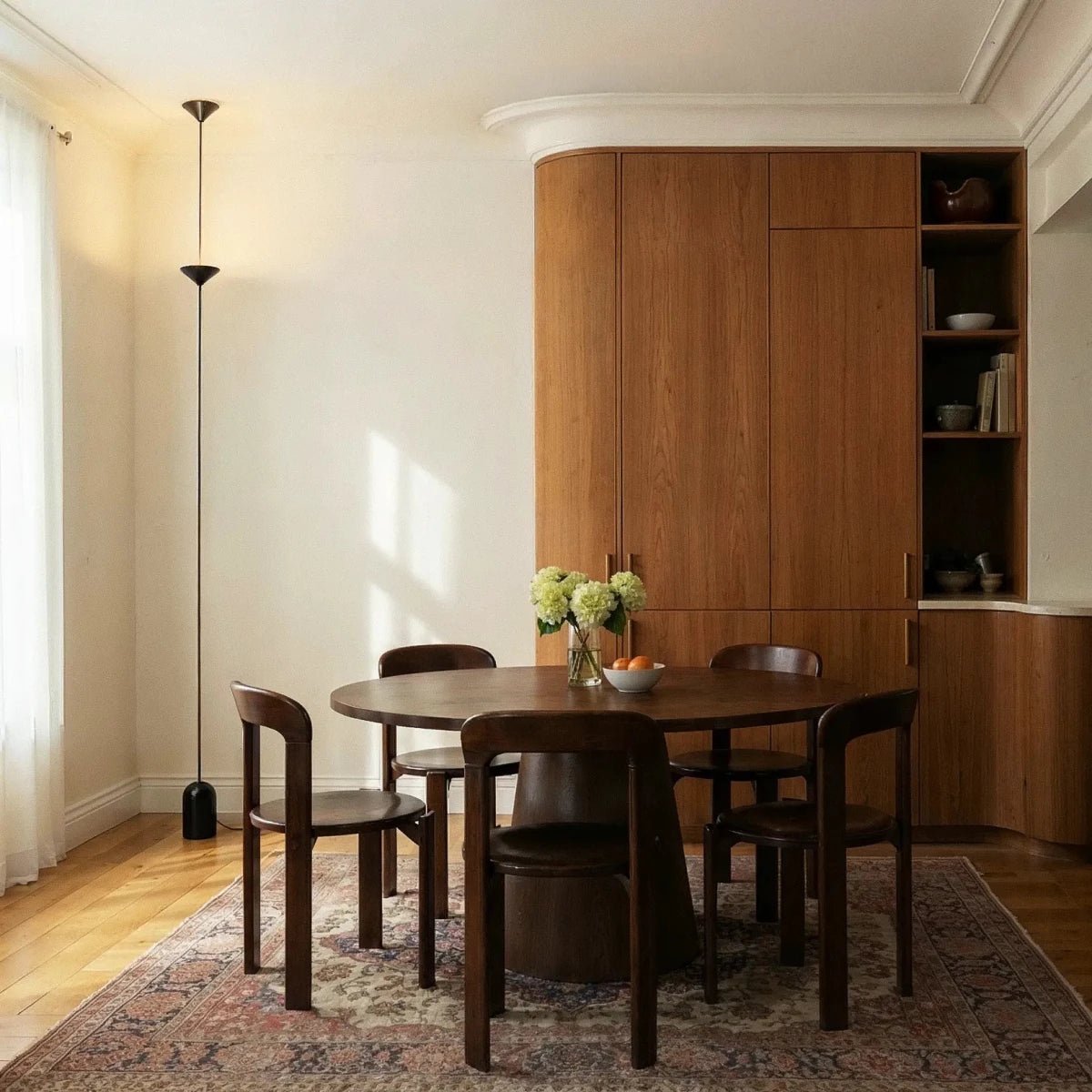 Modern Aluminum Floor to Ceiling Lamp Conical Shade LED Lifestyle