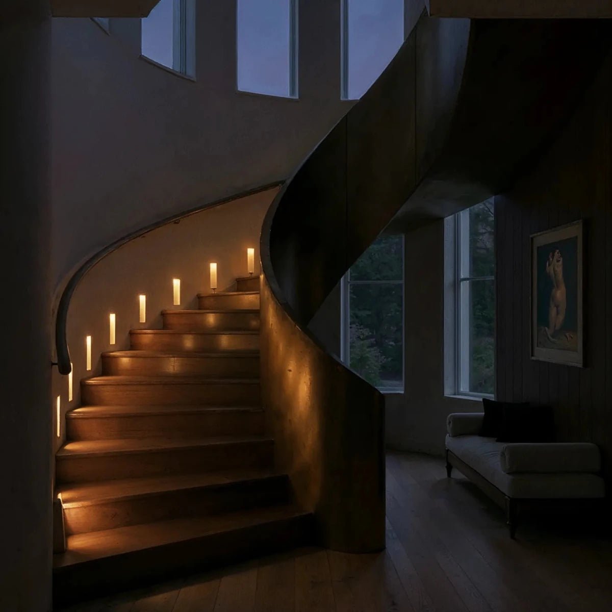 Modern Aluminum LED Stair Light Recessed Wall Alternate