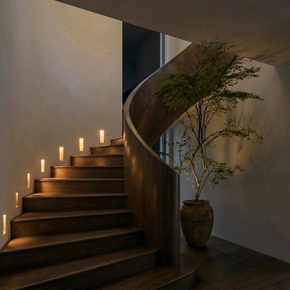 Modern Aluminum LED Stair Light Recessed Wall Lifestyle