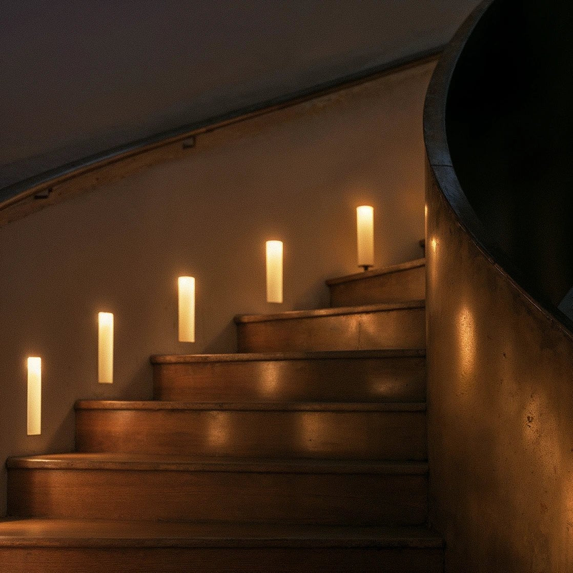 Modern Aluminum LED Stair Light Recessed Wall View 14