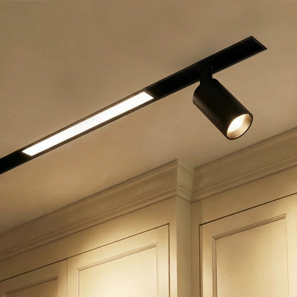 Modern Aluminum Magnetic Track Light System Flexible Rail View 24