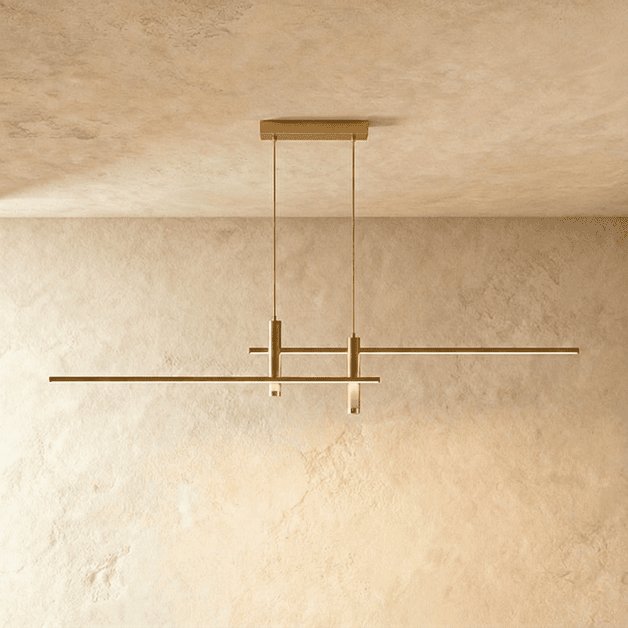 Modern Aluminum Pendant Light Crossed Bar LED Hero