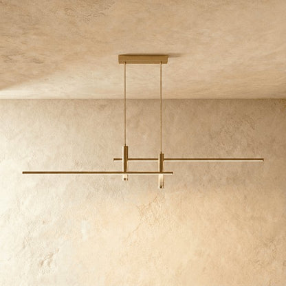 Modern Aluminum Pendant Light Crossed Bar LED Hero