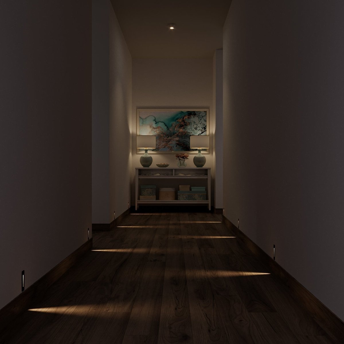 Modern Aluminum Stair Light Vertical Slot LED Close Up