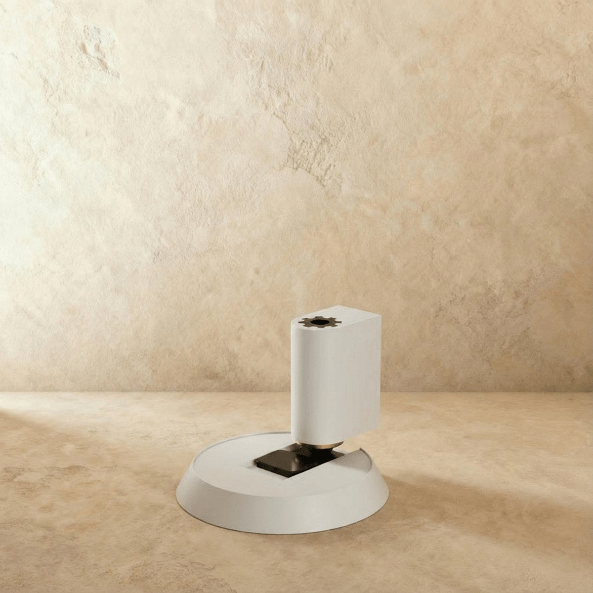 Modern Brass Door Stop Offset Cylinder Post Front