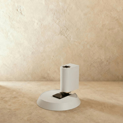 Modern Brass Door Stop Offset Cylinder Post Front