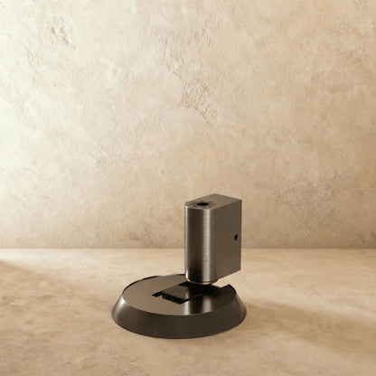 Modern Brass Door Stop Offset Cylinder Post Side