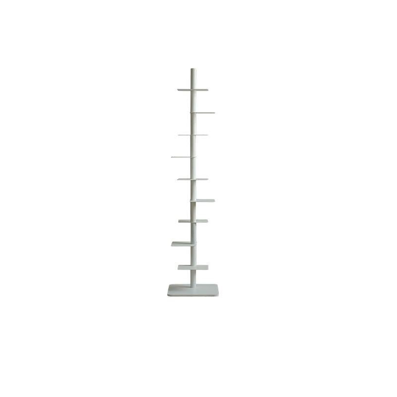Modern Carbon Steel Invisible Spiral Bookshelf Alternating Tier View 12