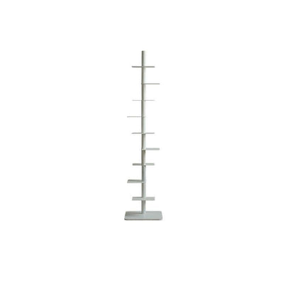 Modern Carbon Steel Invisible Spiral Bookshelf Alternating Tier View 12