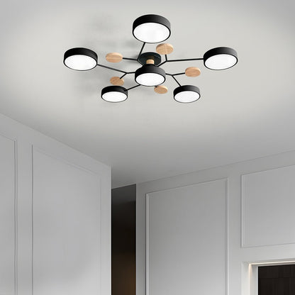Modern Circular Living Room LED Ceiling Light Angle