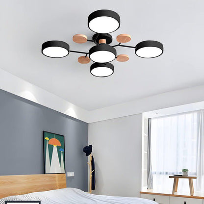 Modern Circular Living Room LED Ceiling Light Close Up
