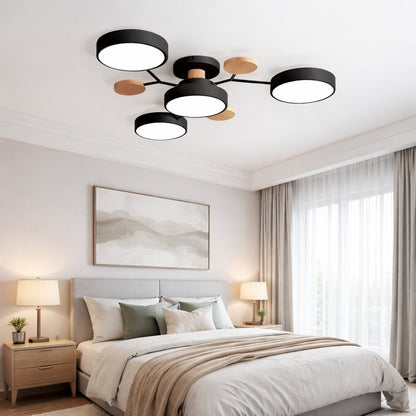 Modern Circular Living Room LED Ceiling Light Side