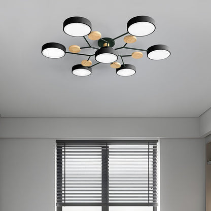 Modern Circular Living Room LED Ceiling Light View 13
