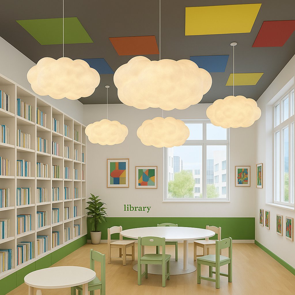 Modern Cloud Shape Pendant Ceiling Lamp Back
