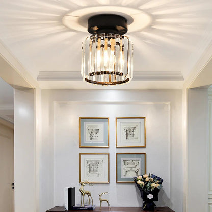 Modern Crystal Flush Mount Ceiling Light Cube Shade View 24