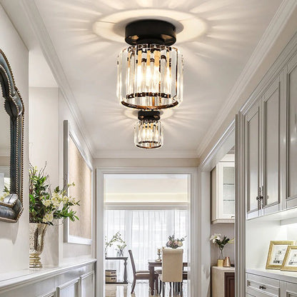 Modern Crystal Flush Mount Ceiling Light Cube Shade View 25