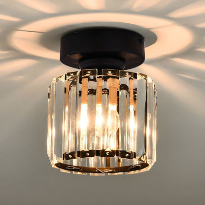 Modern Crystal Flush Mount Ceiling Light Cube Shade View 26