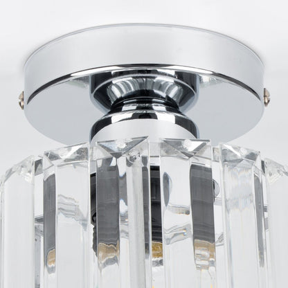 Modern Crystal Flush Mount Ceiling Light Cube Shade View 41
