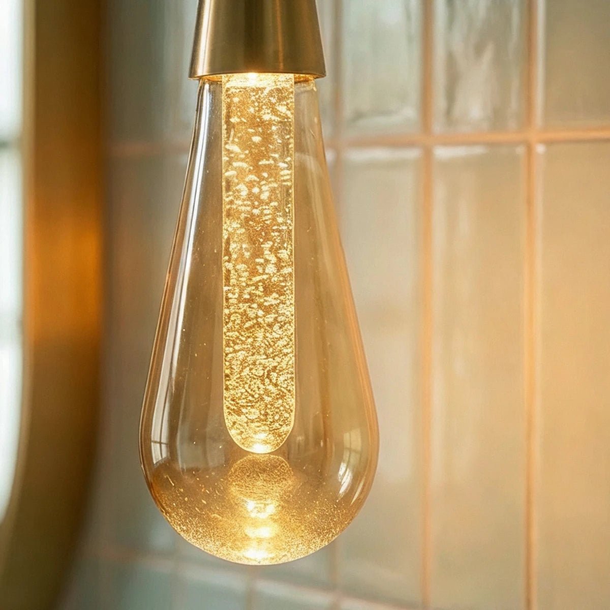 Modern Crystal Pendant Light Teardrop Chrome View 11
