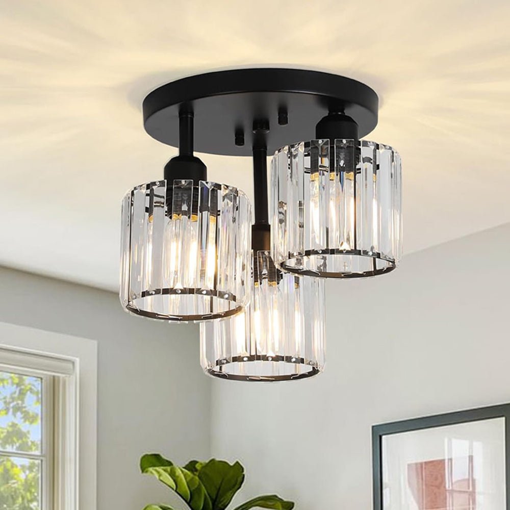 Modern Crystal Semi Flush Bedroom Ceiling Lights Hero