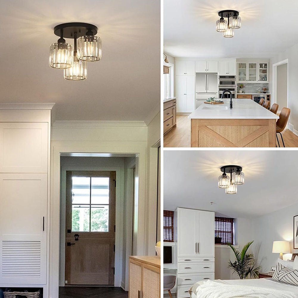 Modern Crystal Semi Flush Bedroom Ceiling Lights Lifestyle