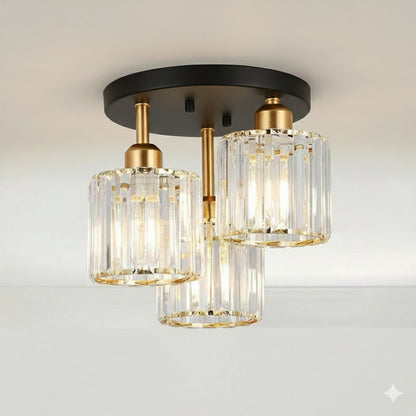 Modern Crystal Semi Flush Bedroom Ceiling Lights View 13