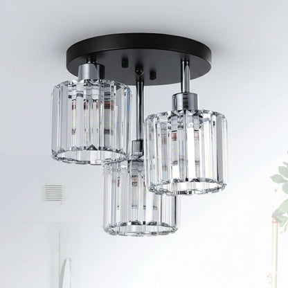 Modern Crystal Semi Flush Bedroom Ceiling Lights View 14