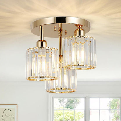 Modern Crystal Semi Flush Bedroom Ceiling Lights View 17