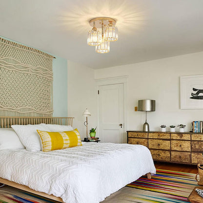 Modern Crystal Semi Flush Bedroom Ceiling Lights View 18
