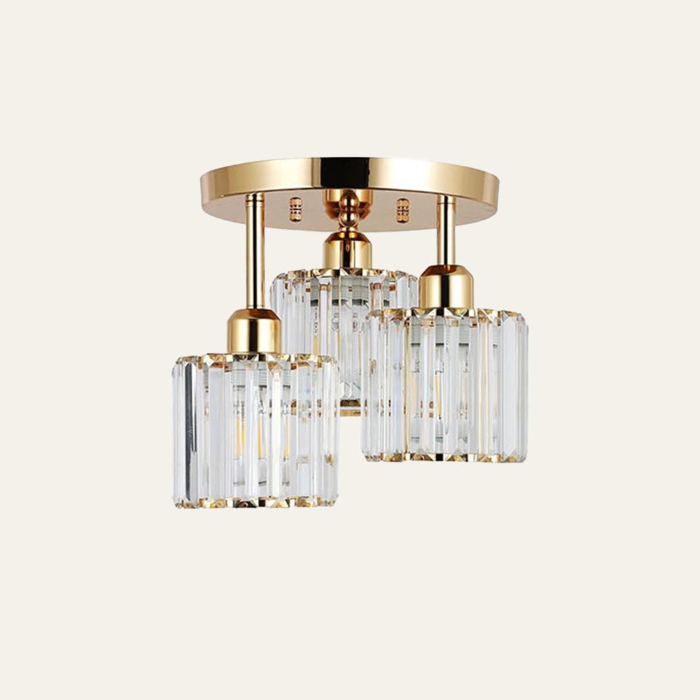 Modern Crystal Semi Flush Bedroom Ceiling Lights View 21
